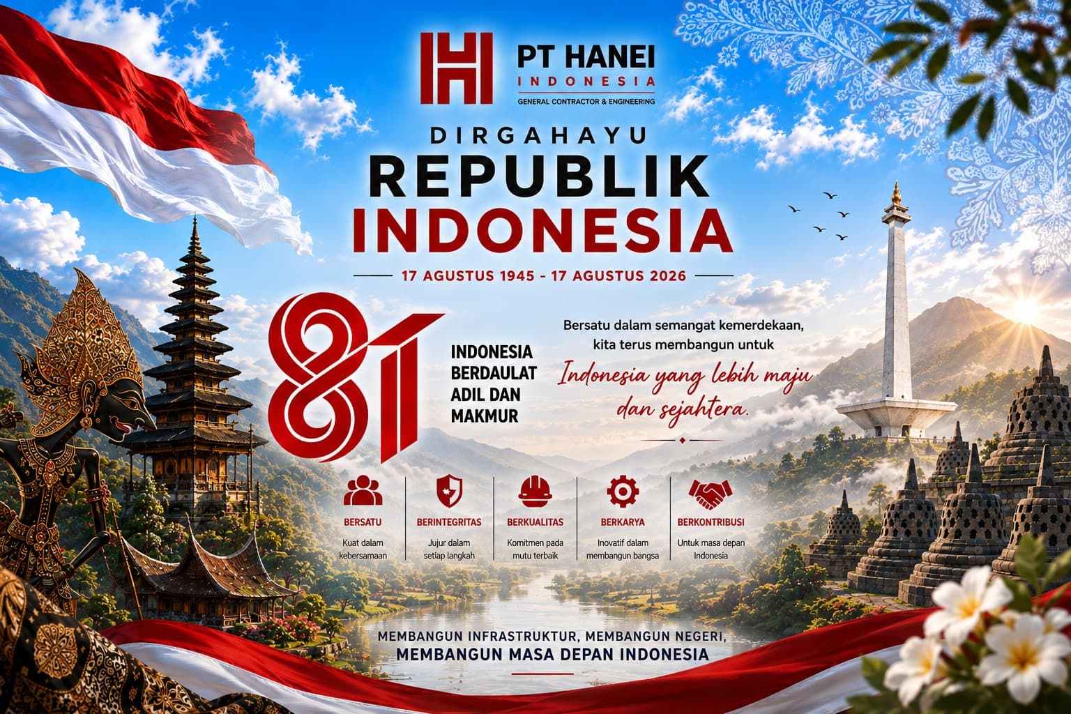 Happy Independence Day of the Republic of Indonesia